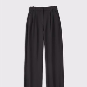Abercrombie & Fitch Black Wide-Leg Pants